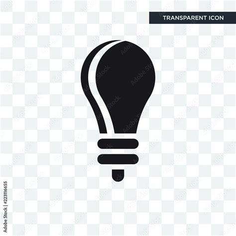 Light bulb turned off vector icon isolated on transparent background ...