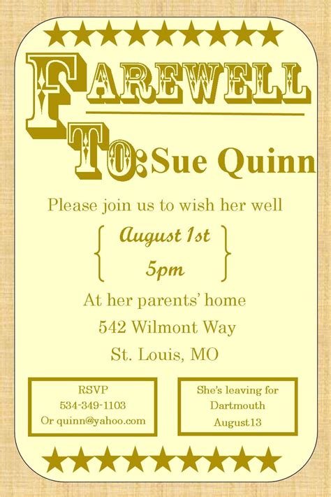 Teachers Day Invitation Card Templates Going Away Party Invitations Farewell Burlap With Images