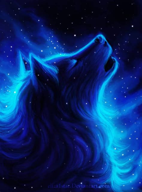 Fury Anime Galaxy Wolf Blue Lightning Wolf Hd Phone Wallpaper Pxfuel