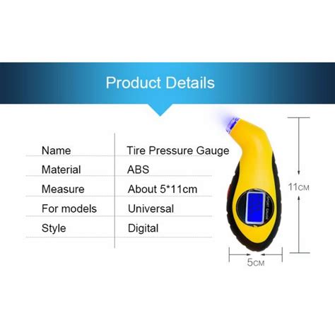 Jual Alat Ukur Manometer Tekanan Ban Mobil Digital Tire Gauge Lcd