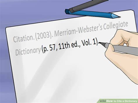 7 Ways To Cite A Dictionary Wikihow