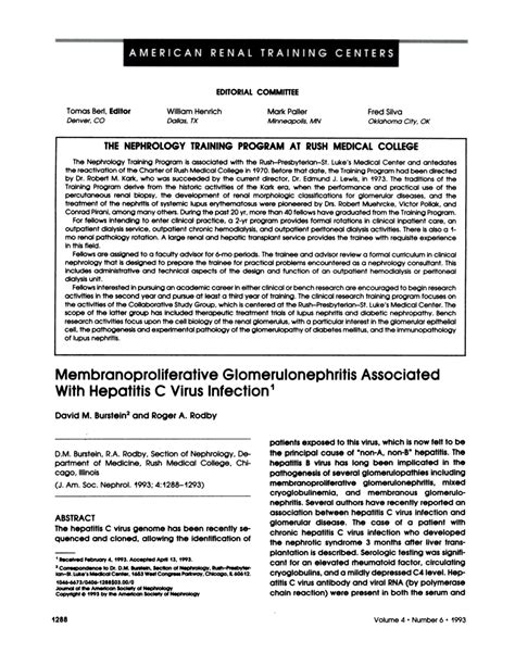 Pdf Membranoproliferative Glomerulonephritis Associated With