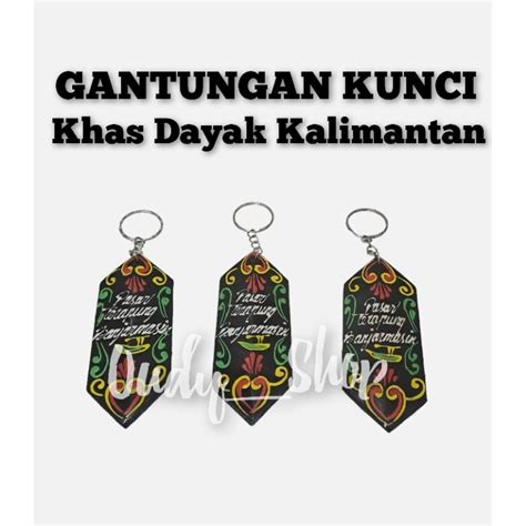 Jual Gantungan Kunci Tameng Oleh Oleh Khas Dayak Kalimantan Shopee