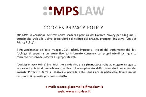 Cookies Privacy Policy by MPSLAW