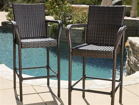 Best Outdoor Bar Stools Swivel Wicker Wood And Chrome