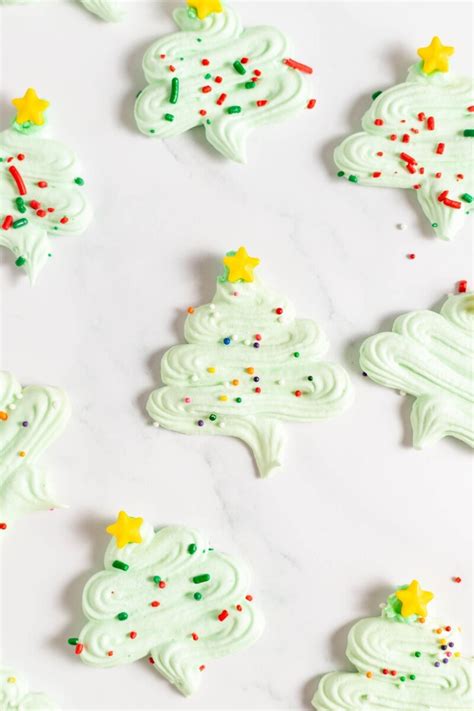 Christmas Tree Meringue Cookies Easy Cookie Recipes