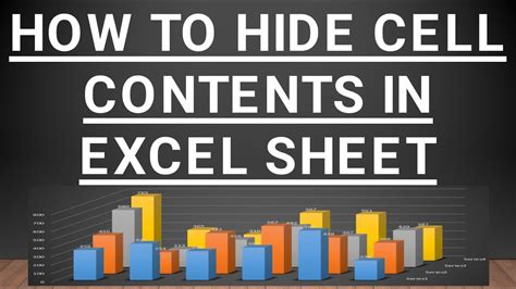 How To Hide Cell Contents In Excel Sheet Hiding Data In Excel How To Hide Cell Values In