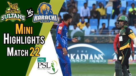 Short Highlights Multan Sultans Vs Karachi Kings Match 22 10