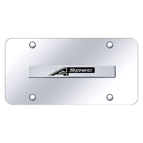 Autogold Aspec N Cc Chrome License Plate With D Chrome A Spec Logo