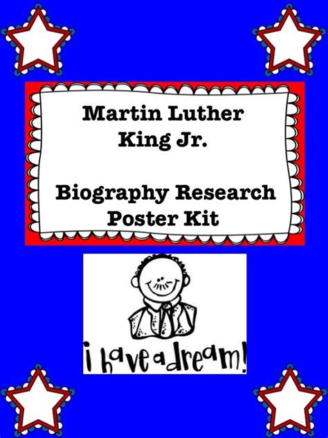 Martin Luther King Jr. Biography Research Poster Writing Kit | Research ...