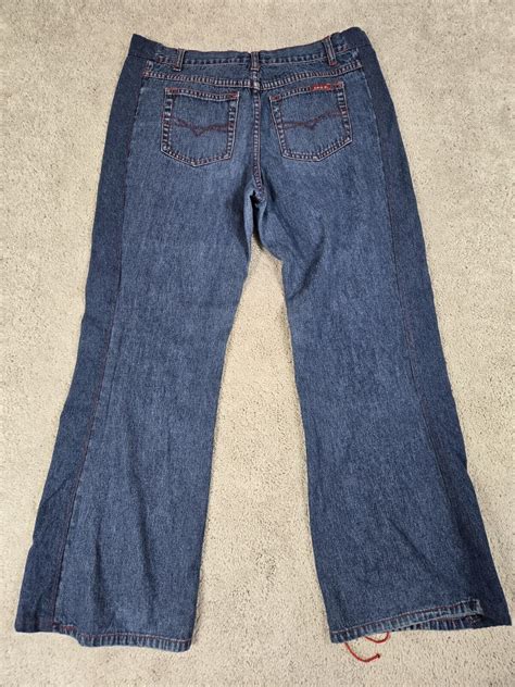 Vtg Zana Di Vintage Baggy Jeans Y K S Lace Up Wide Gem