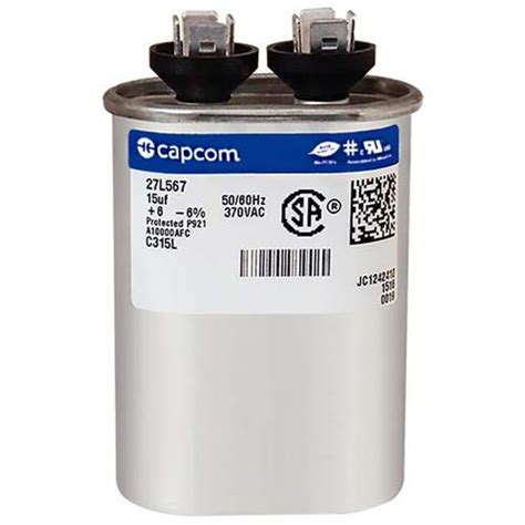 CPT00478 15 Uf MFD 370 Volt VAC Trane Oval Run Capacitor Upgrade