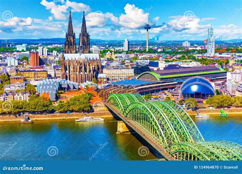 Cologne Koln Germany, Corona Covid Time: Panorama Of The Aachener ...