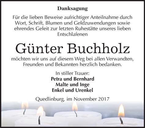 Traueranzeigen von Günter Buchholz abschied nehmen de