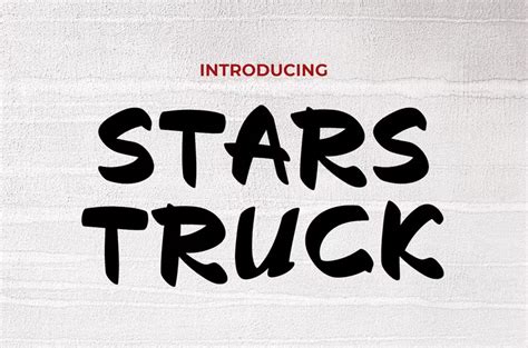 Stars Truck Font Freedafonts