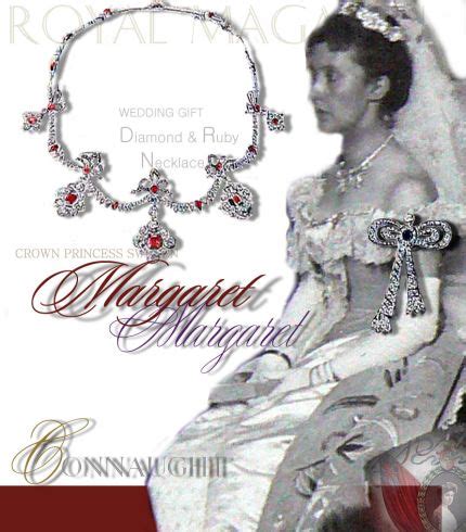 Ruby Diamond Bow Ribbon Lovers knots Necklace |Crown Princess Margaret of Sweden Wedding Jewels ...