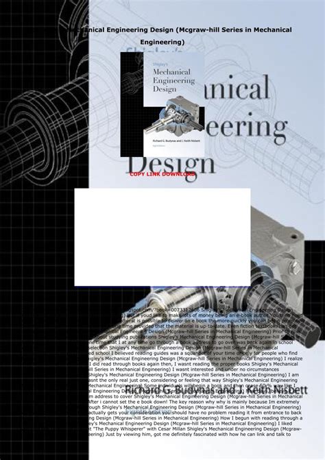 Mechanical Engineering Design Mcgraw Hill Series In Mechanical Engineering
