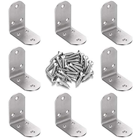 Buy 8pcs Heavy Duty Stainless Steel Corner Brace L Shaped Bracket