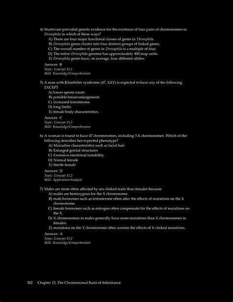 Chapter 15 The Chromosomal Basis Of Inheritance Answer Key