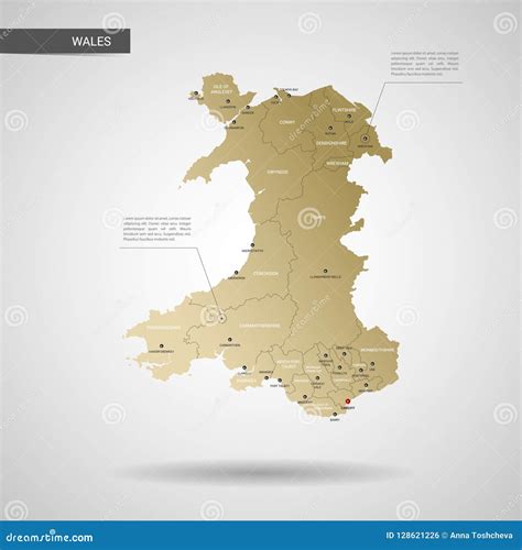 风格化威尔士地图传染媒介例证 向量例证 插画 包括有 颜色 政治 投反对票 背包 信息 作用 128621226