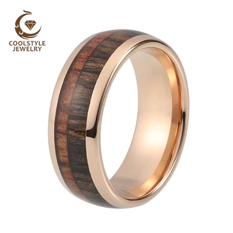 Bague de mariage en tungstène pour hommes et femmes anneau de couleur