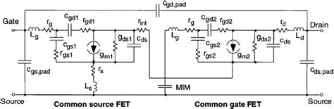 Fet Dual Gate Cascode Equivalent Circuit Download Scientific Diagram