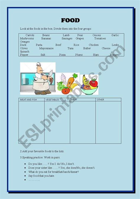 Classify Worksheet