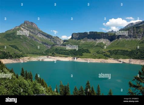 Lake Roselend Alps Europe Lac Reservoir Cormet De Roselend