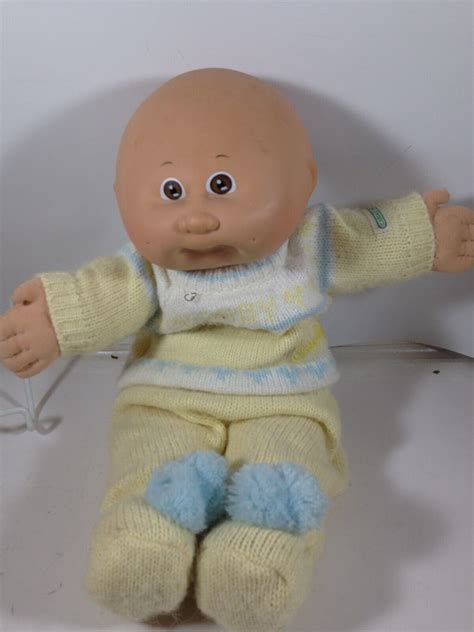 Cabbage Patch Kids Doll 1982 Bald Yellow Pajamas 4634611657