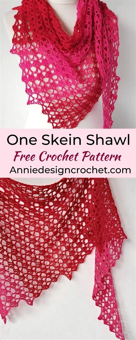 One Skein Crochet Shawl Pattern Crochet Shawl Pattern Free One Skein Crochet Crochet Shawl Easy