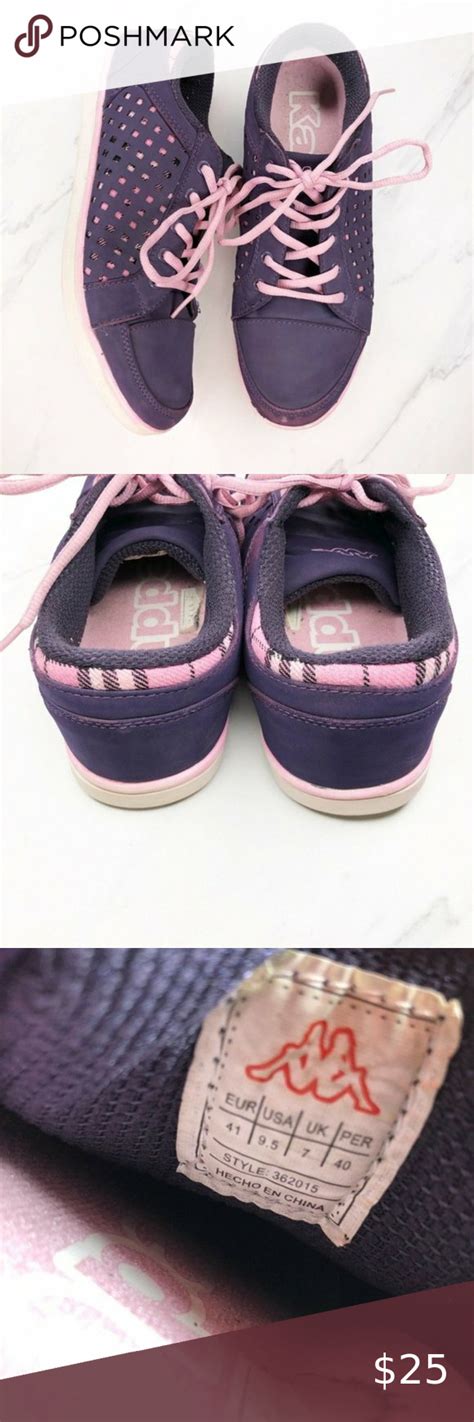 Kappa Purple Pink Plaid Sneakers Size Us 95 Eu 41 Some Scuffs And