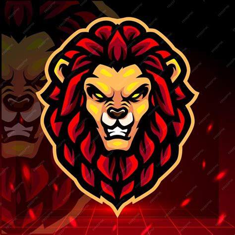 Premium Vector Lion Head Mascot Esport Logo Design