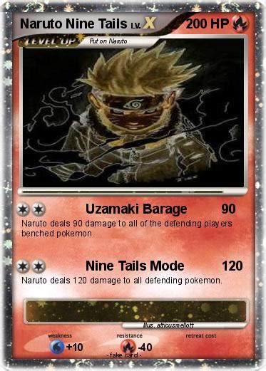 Pokémon Naruto Nine Tails 11 11 Uzamaki Barage My Pokemon Card