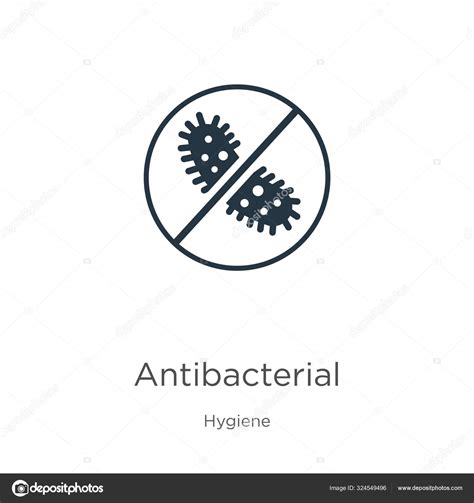 Antibacterial Icon Vector Trendy Flat Antibacterial Icon From Hygiene Collection Isolated On