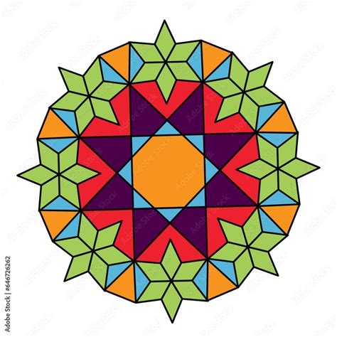 Printable Rangoli Vector Design, Rangoli design Stock Vector | Adobe Stock