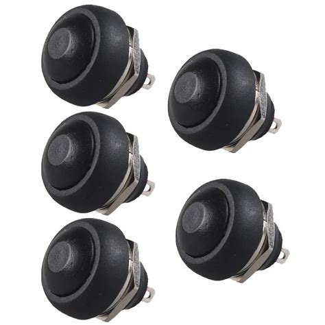 EE Support 5pcs Colors Mini Round Switch 12mm Waterproof Momentary Push