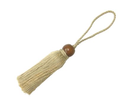 3 Putty Beige Cotton Key Cushion Tassels Wooden Wood Ball Trim Curtain