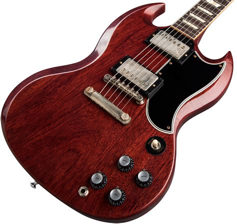 Gibson Custom Shop Sg Standard Reissue Stop Bar Vos Cherry Red