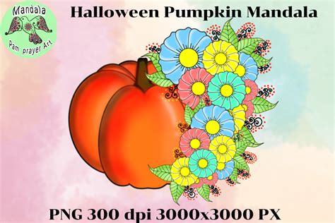 Halloween Pumpkin Mandala Graphic by wannapa.ptw · Creative Fabrica