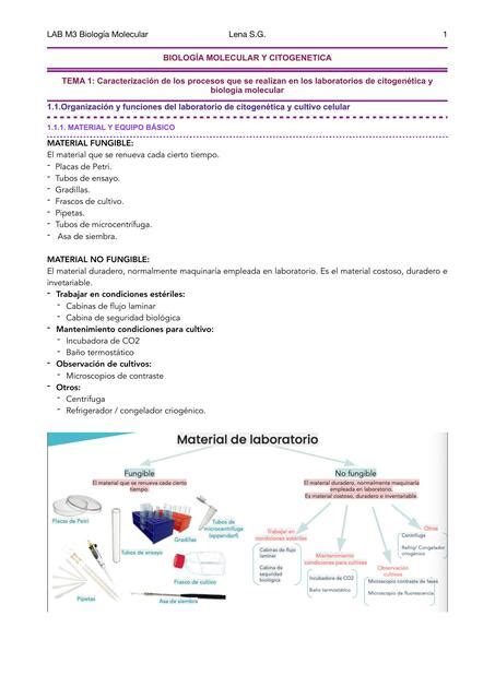 Caracterización de los procesos que se realizan en los laboratorios de