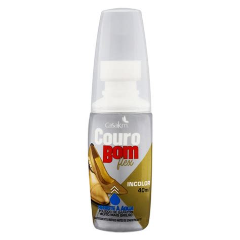 Polidor de Sapato Líquido Incolor Couro Bom Flex Frasco 40ml MercadoLivre