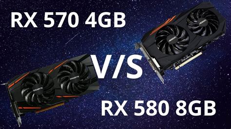 AMD RADEON RX 570 4GB VS AMD RADEON RX 580 8GB - YouTube