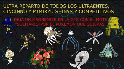 Ultra Reparto De Todos Los Ultraentes Shiny Para Pokemon Ultra Sol Y