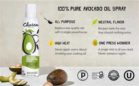 Chosen Foods Espray De Aceite De Aguacate Puro De Onzas Sin Omg