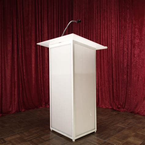 Clear Lucite Podium w/ Gooseneck & Mic Holder (Plexiglass) – LA Party Rents