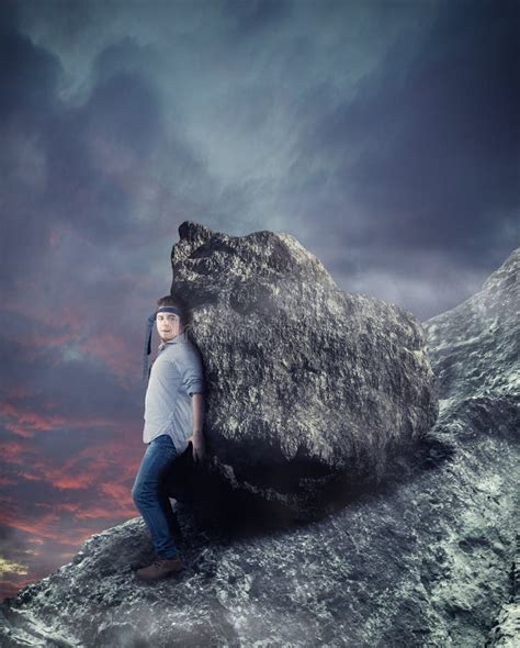 265 Man Holding Big Stone Stock Photos Free And Royalty Free Stock