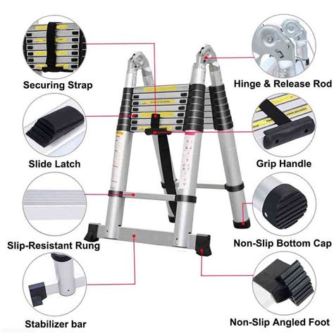 Equal Telescopic Folding Aluminium Ladder Feet Buy Online