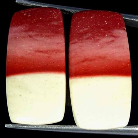 Cts Natural Mookaite Jasper Pair Cushion Cabochon Loose Gemstone