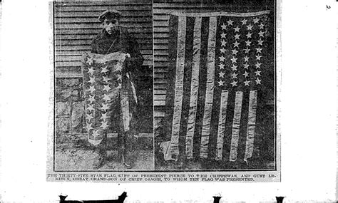 Indians guard 35-star flag, gift of President Pierce to Fond du Lac ...