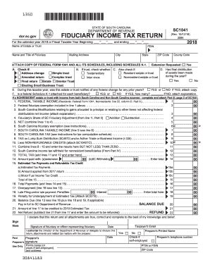 2018 Form SC DoR SC1041 Fill Online Printable Fillable Blank PdfFiller